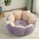Fairela Cactus Plush Dog & Cat Bed, Purple