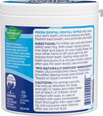 Show full view: Naturel Promise Naturel Promise Fresh Dental Finger Wipes for Dogs, 50 count slide 3 of 10
