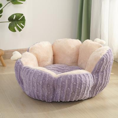 Show full view: Fairela Cactus Plush Dog & Cat Bed, Purple slide 4 of 9