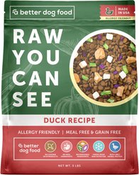 A Better Treat Allergy Friendly Duck Freeze-Dried Raw Dog Food, 3-lb bag