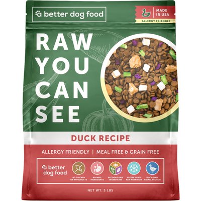 A Better Treat A Better Treat Allergy Friendly Duck Freeze-Dried Raw Dog Food, 3-lb bag