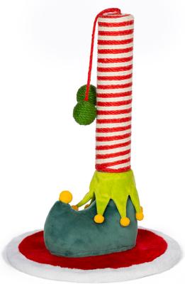 Show full view: Prevue Pet Products Elf Leg Cat Scratcher, Red/White/Greens Accent Colors slide 3 of 7