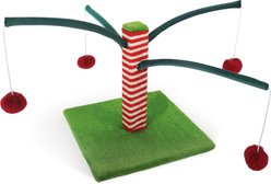Prevue Pet Products Bouncy Elf Cat Scratcher with Toy, Green/Red Stripe
