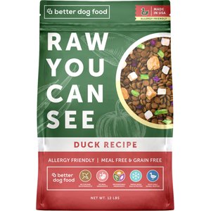 A Better Treat Allergy Friendly Duck Freeze-Dried Raw Dog Food, 12-lb bag