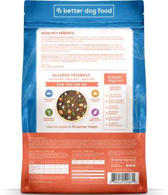 Show full view: A Better Treat Allergy Friendly Ocean Blend Freeze-Dried Raw Dog Food, 12-lb bag slide 6 of 8