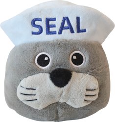 SteelDog USA Ruffian Hero Military Seal Tough Stuffing-Free Dog Plush Toy, Tan