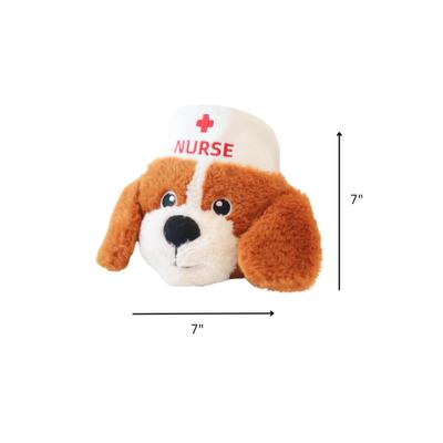 Show full view: SteelDog USA Ruffian Hero Nurse Tough Squeaky Dog Plush Toy, Tan slide 3 of 5