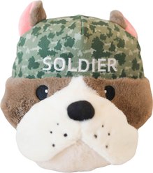 SteelDog USA Ruffian Hero Military Soldier Tough Squeaky Dog Plush Toy, Tan
