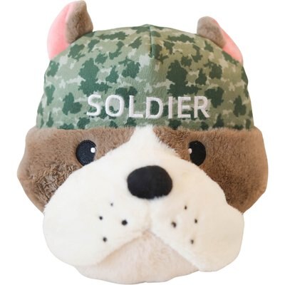 SteelDog USA SteelDog USA Ruffian Hero Military Soldier Tough Squeaky Dog Plush Toy, Tan