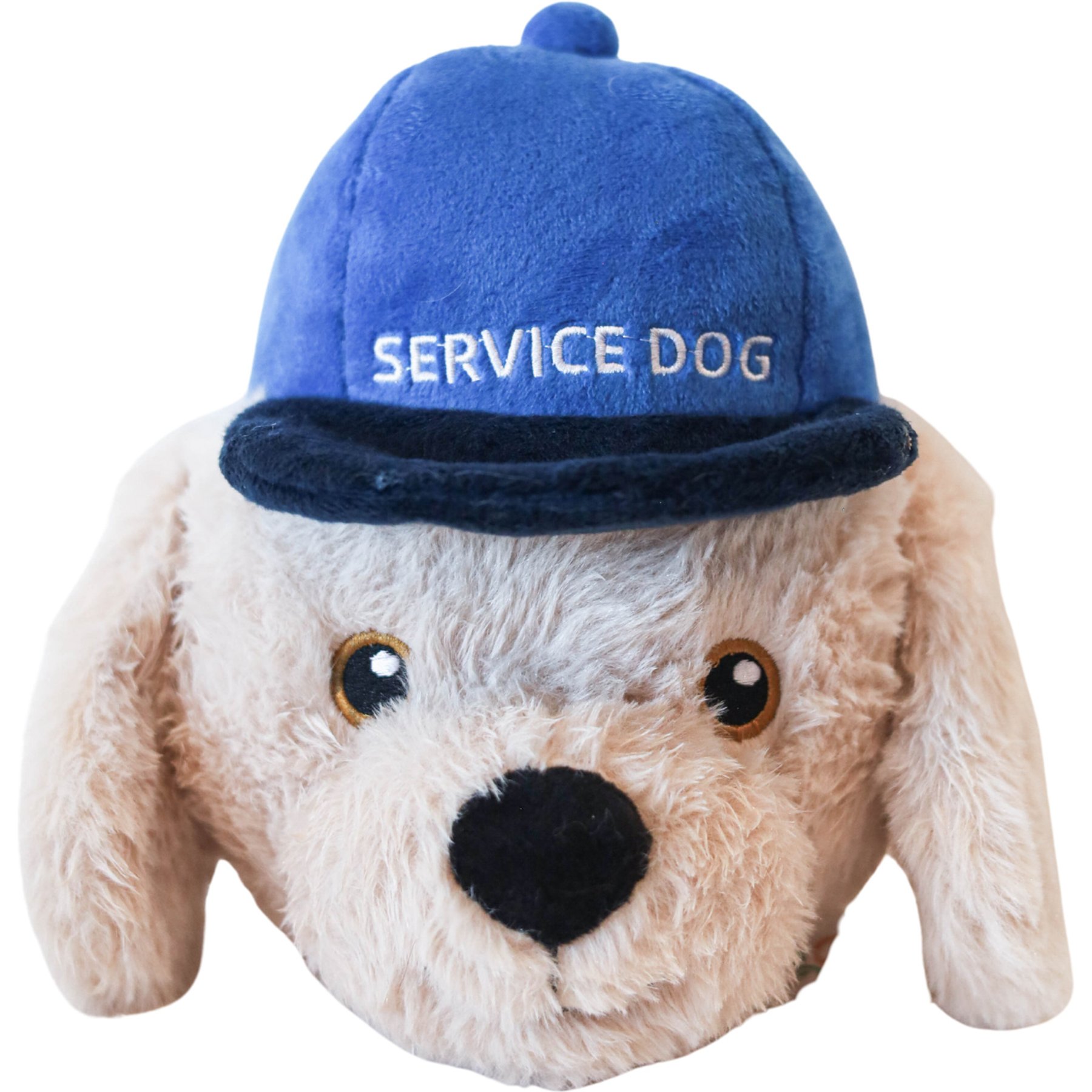 SteelDog USA Ruffian Hero Service Tough Squeaky Dog Plush Toy, Cream