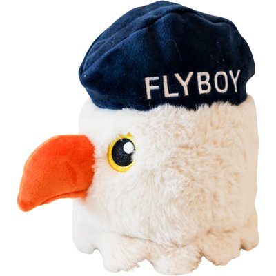 SteelDog USA SteelDog USA Ruffian Hero Military Flyboy Tough Stuffing-Free Dog Plush Toy, Grey