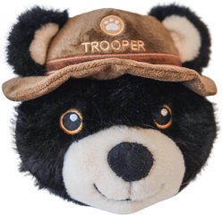 SteelDog USA Ruffian Hero Trooper Tough Squeaky Dog Plush Toy, Brown