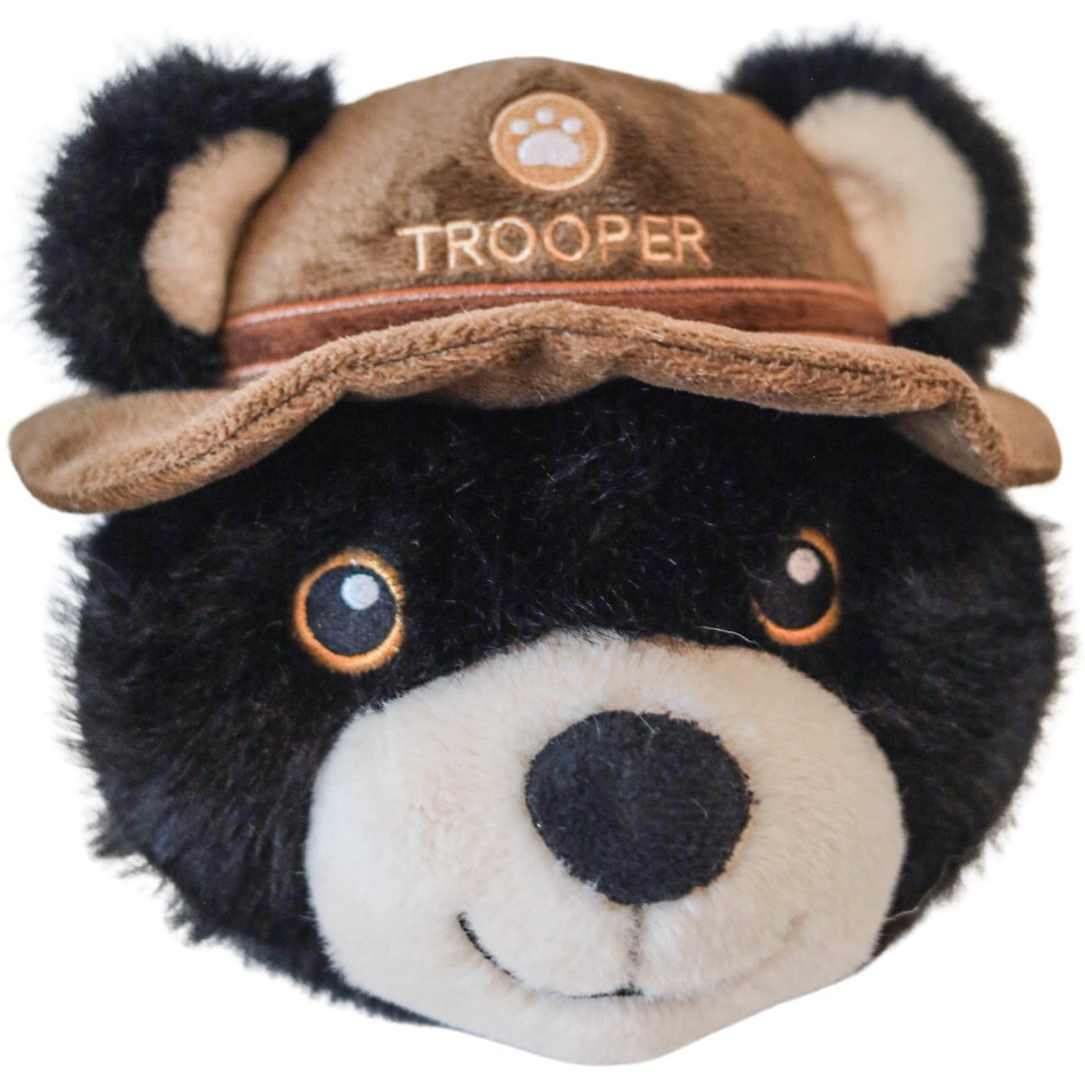 SteelDog USA Ruffian Hero Trooper Tough Squeaky Dog Plush Toy, Brown
