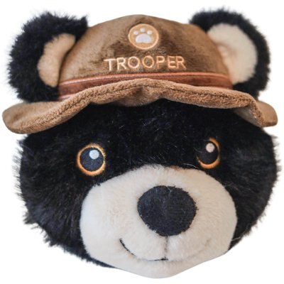 SteelDog USA SteelDog USA Ruffian Hero Trooper Tough Squeaky Dog Plush Toy, Brown