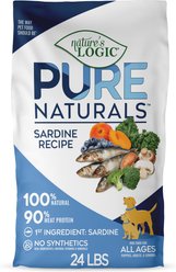Nature’s Logic Pure Naturals 100% Natural Sardine Recipe Synthetic-Free Dry Dog Food, 24-lb bag