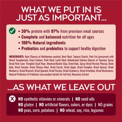 Show full view: Nature’s Logic Pure Naturals 100% Natural Grain-Free Beef Recipe Synthetic-Free Dry Dog Food, 24-lb bag slide 5 of 10