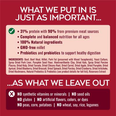 Show full view: Nature’s Logic Pure Naturals 100% Natural Beef Recipe Synthetic-Free Dry Dog Food, 24-lb bag slide 5 of 10