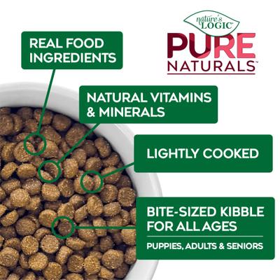 Show full view: Nature’s Logic Pure Naturals 100% Natural Beef Recipe Synthetic-Free Dry Dog Food, 24-lb bag slide 7 of 10