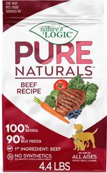 Nature’s Logic Pure Naturals 100% Natural Beef Recipe Synthetic-Free Dry Dog Food, 4.4-lb bag