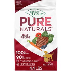 Nature’s Logic Pure Naturals 100% Natural Beef Recipe Synthetic-Free Dry Dog Food, 4.4-lb bag