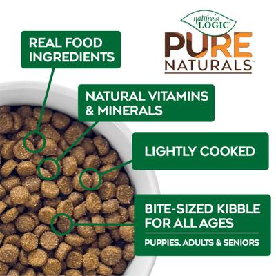 Show full view: Nature’s Logic Pure Naturals 100% Natural Grain-Free Chicken Recipe Synthetic-Free Dry Dog Food, 24-lb bag slide 7 of 10