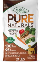 Nature’s Logic Pure Naturals 100% Natural Grain-Free Chicken Recipe Synthetic-Free Dry Dog Food, 24-lb bag