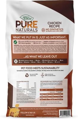 Show full view: Nature’s Logic Pure Naturals 100% Natural Chicken Recipe Synthetic-Free Dry Dog Food, 12-lb bag slide 6 of 10