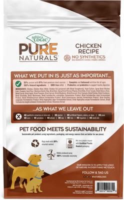 Show full view: Nature’s Logic Pure Naturals 100% Natural Chicken Recipe Synthetic-Free Dry Dog Food, 4.4-lb bag slide 6 of 10