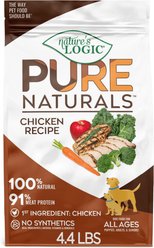 Nature’s Logic Pure Naturals 100% Natural Chicken Recipe Synthetic-Free Dry Dog Food, 4.4-lb bag