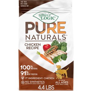 Nature’s Logic Pure Naturals 100% Natural Chicken Recipe Synthetic-Free Dry Dog Food, 4.4-lb bag