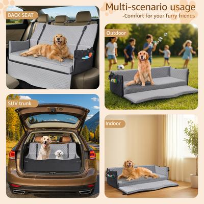 Show full view: Unipaws Full Coverage Car Booster Seat for Dogs, Grey, 47-in slide 8 of 8