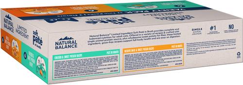 Show full view: Natural Balance Split Cup Chicken & Duck Variety Pack Limited Ingredient Wet Cat Food, 2.6-oz cup, case of 12 slide 5 of 11