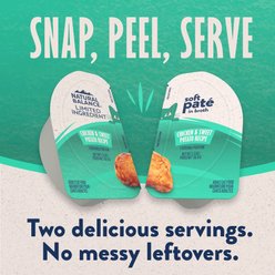 Natural Balance Split Cup Chicken & Sweet Potato Limited Ingredient Pate in Broth Wet Cat Food, 2.6-oz cup, case of 10 slide 2 of 9