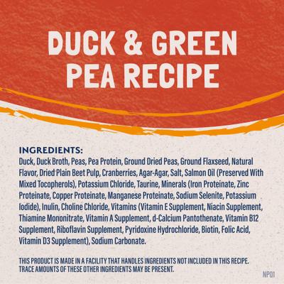 Show full view: Natural Balance Limited Ingredient Reserve Duck & Green Pea Recipe Wet Cat Food, 3-oz can, case of 24 slide 8 of 11