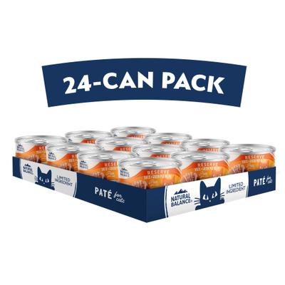 Show full view: Natural Balance Limited Ingredient Reserve Duck & Green Pea Recipe Wet Cat Food, 3-oz can, case of 24 slide 3 of 11