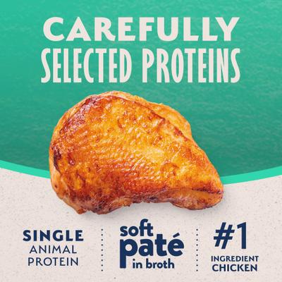 Show full view: Natural Balance Split Cup Chicken & Sweet Potato Limited Ingredient Pate in Broth Wet Cat Food, 2.6-oz cup, case of 10 slide 7 of 11