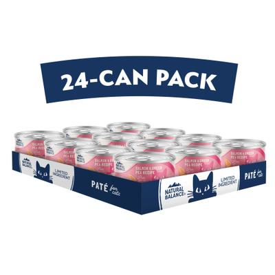 Show full view: Natural Balance Limited Ingredient Salmon & Green Pea Recipe Wet Cat Food, 3-oz can, case of 24 slide 3 of 11