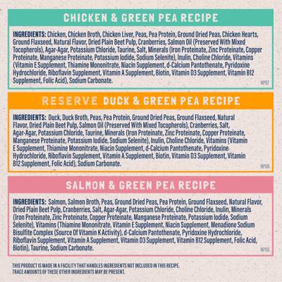 Show full view: Natural Balance Chicken, Duck & Salmon Variety Pack Limited Ingredient Pate Canned Wet Cat Food, 5.5-oz can, case of 12 slide 7 of 11