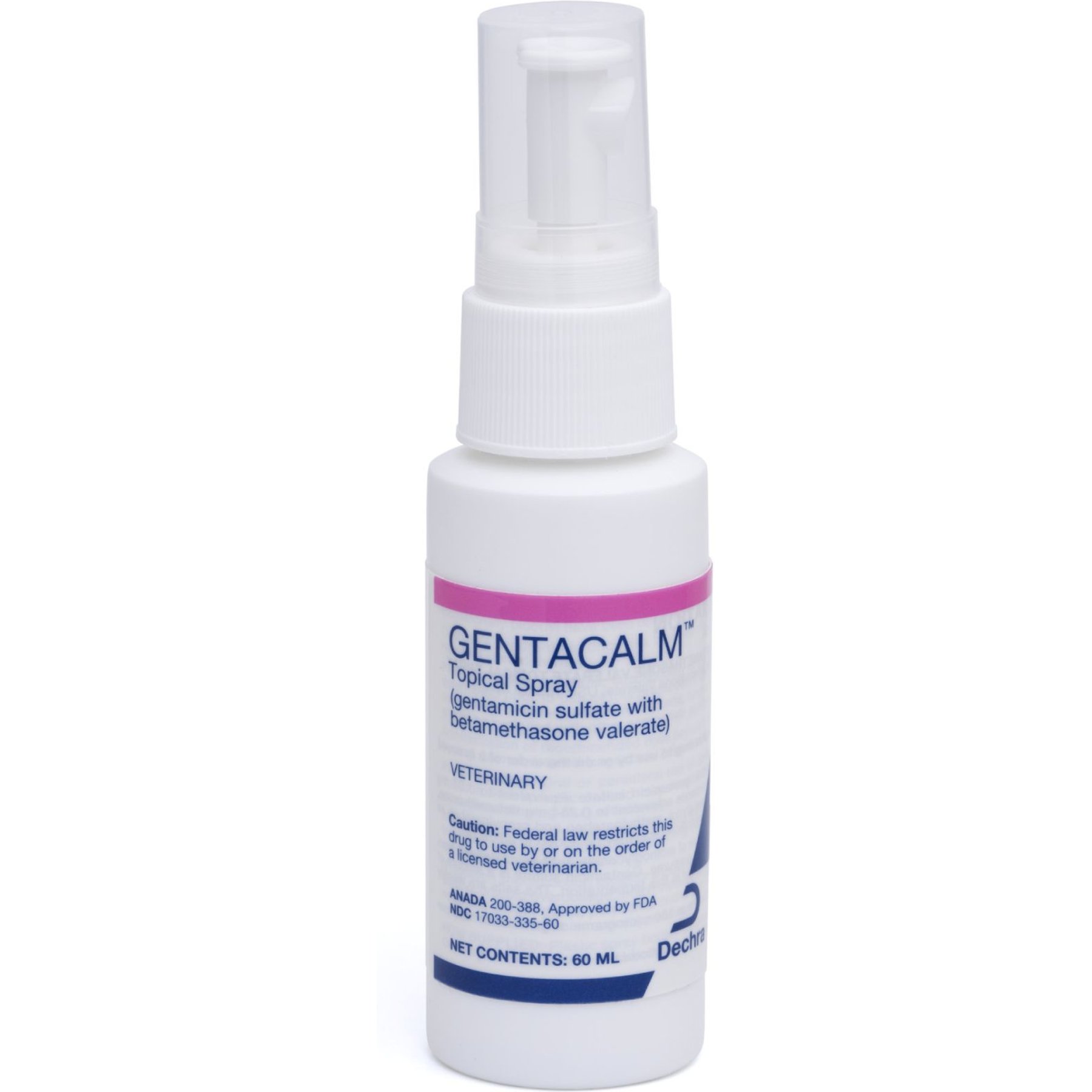 Gentacalm Topical Spray (gentamicin sulfate with betamethasone valerate) 60mL