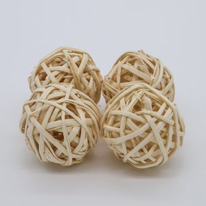 Birdology Large Bamboo Ball Bird Toy, 2-in, 4 count