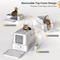 Show in main carousel: HEGGCOOE Enclosed Stainless Steel Cat Litter Box with Lid, X-Large, Light Grey slide 6 of 9