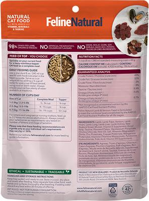 Show full view: Feline Natural New Zealand Grain-Free Lamb & Venison Feast Freeze-Dried Cat Food, 3.5-oz bag slide 3 of 3