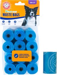Arm & Hammer Disposable Waste Bag Refills, Blue, 180 count