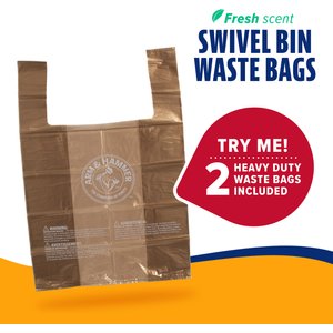 Arm & Hammer Swivel Bin & Rake Backyard Waste Pickup