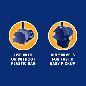 Arm & Hammer Swivel Bin & Rake Backyard Waste Pickup