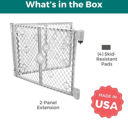 Show full view: MyPet Paws Petyard 2-Panel Dog Exercise Pen Extension, Gray slide 4 of 10