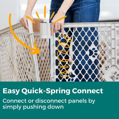 Show full view: MyPet Paws Petyard 2-Panel Dog Exercise Pen Extension, Gray slide 5 of 10