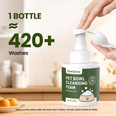 Show full view: PawSono Pet Bowl Mousse Cleansing Foam, 12-fl oz bottle slide 7 of 8