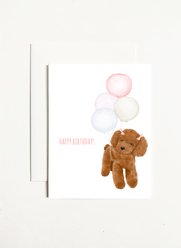 Happy Birthday Poodle Greeting Card