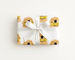Golden with Tennis Balls Wrapping Paper